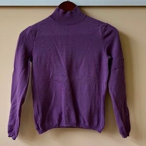 Mock turtleneck wool sweater